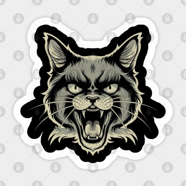 Angry Cat Swift Sticker by Aldrvnd